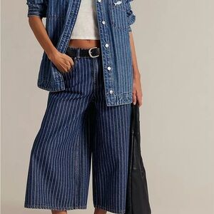 NWT We The Free High Top Pinstripe Culottes